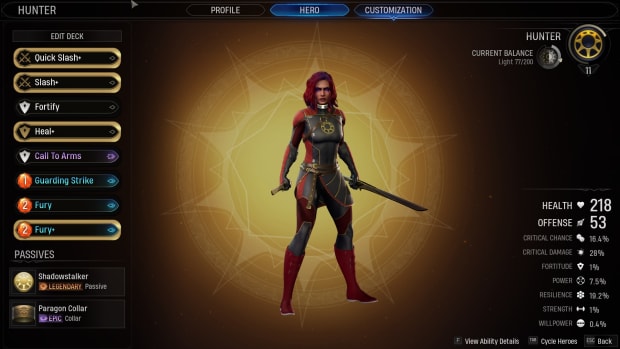 Marvel's Midnight Suns Hunter character select